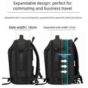 Sac à dos de voyage approuvé pour le transport <span class=keywords><strong>a</strong></span>érien, grande capacité, personnalisé, étanche, pour ordinateur portable, avec compression sous vide - Product Image 4