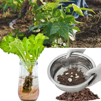 Ensemble de tamis de jardin en acier inoxydable à mailles interchangeables 1/3/5 mm avec mini pelle, outil de tamisage réutilisable pour le rempotage