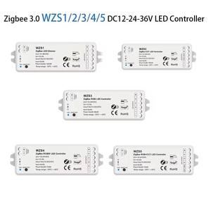 Controlador LED ZigBee y RF de 2 Canales WZS1 WZS2 WZS3 WZS4 WZS5, Control por Voz con Google <span class=keywords><strong>Alexa</strong></span>, para Tiras LED de un Solo Color, CCT, RGB, RGBW, RGB+CCT - Product Image 3