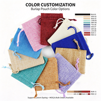 Sacs à cordon en jute naturelle personnalisés avec logo, pochettes à bijoux en lin écologiques pour emballage cadeau, usine OEM