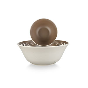 茶色のココナッツ斑点のあるメラミン食器 & プレート耐久性、簡単にきれい - Product Image 5