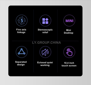 Ly dk520 tách ra kèm theo máy tính để bàn nhỏ <span class=keywords><strong>CNC</strong></span> Máy khắc <span class=keywords><strong>5</strong></span> Trục liên kết cho đồ trang sức ngọc Đá ThủY Tinh đá quý kim loại 2kw - Product Image 4