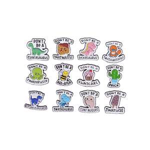 Delicado lindo pequeño dinosaurio LETRA DE <span class=keywords><strong>Metal</strong></span> para solapa Pin UV impreso ramillete troquelado comida <span class=keywords><strong>Collar</strong></span> recuerdo con técnica - Product Image 1