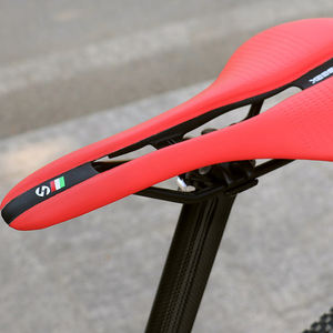 Ec90 — <span class=keywords><strong>selle</strong></span> <span class=keywords><strong>de</strong></span> vtt confortable pour vélo <span class=keywords><strong>de</strong></span> route, couleurs <span class=keywords><strong>noir</strong></span>/rouge/<span class=keywords><strong>blanc</strong></span>, en cuir, à taïwan - Product Image 6