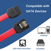 Cable de Transferencia de Datos SATA para Discos Duros, Cable de Puerto Serial para Unidades de Estado Sólido SATA, 6GB, Venta al Por Mayor