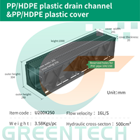Caniveau de drainage en plastique HDPE PP pour construction municipale, fosse de drainage 510x250x500mm, piège à sédiments pour drainage routier