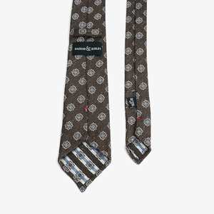 Elegante mezcla de seda cuello rizado corbata 3 pliegues estilo occidental triple plisado diseño - Product Image 3