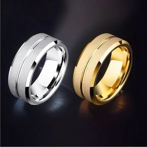 힙합 개성 매트 샌드 블라스트 핸드 액세서리와 남성을위한 패션 스테인레스 스틸 링 - Product Image 4