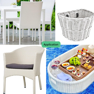 Leisure Touch Rattan-Imitat Synthetisches Kunststoff-Rattan Weißes Flaches PP PE Rattan-Material zum Möbelweben - Product Image 5