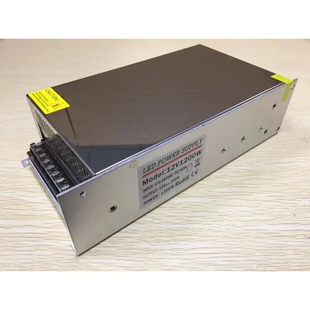 High Power supply dc 12v 100A 1200w ac-dc converter led driver 220V AC DC12V SMPS For led strip display cctv 3d printer