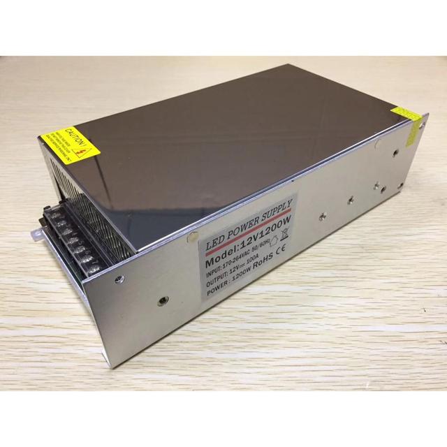 High Power Supply Dc 12v 100A 1200w Ac-dc Converter Led Driver 220V AC DC12V SMPS for Led Strip Display Cctv 3d Printer