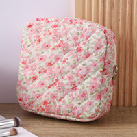 Mini porte-monnaie matelassé mignon, étui pour écouteurs, porte-cartes, pochette courte portable, petit sac à main, doublure en coton