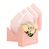 Décorations personnalisées pour mariage et anniversaire, fleurs pliées faites à la main, enveloppes pour bouquets, boîtes cadeaux imperméables