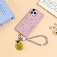 Nieuwe groothandel fruitthema sleutelhangers ananas kers aardbei hangers auto rugzak telefoon tas hangende bedels