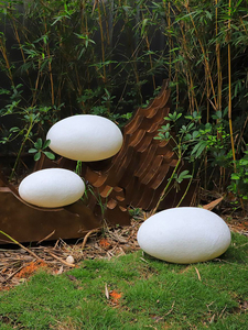 IP65 Waterproof <strong>Small</strong> Outdoor Garden Egg-<strong>Shaped</strong> Resin LED Decorated Cobblestone Lawn Light Hotel Artificial Cobblestone <strong>Pebble</strong>