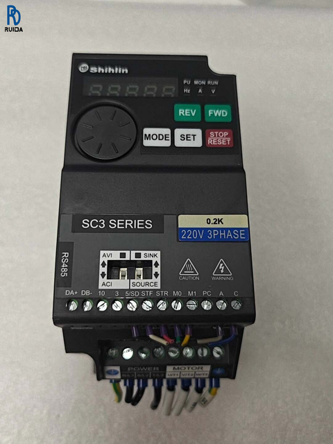 SC3-023-0.2K PLC Variable Frequency Drive VFD 0.2KW AC Motor Speed Controller for Industrial Automation and PLC Programming