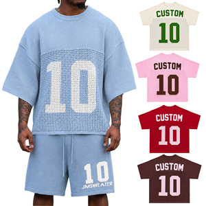 LOGO personnalisé hommes <span class=keywords><strong>pull</strong></span> décontracté col rond haut tricoté à manches courtes tricots <span class=keywords><strong>pull</strong></span> football <span class=keywords><strong>pull</strong></span> <span class=keywords><strong>maille</strong></span> tricot Jersey <span class=keywords><strong>pull</strong></span> hommes - Product Image 1