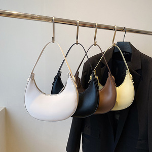 Bolso retro europeo y americano para mujer, bolso informal de moda para mujer 2025, bolso de hombro texturizado de color liso, sencillo y moderno. - Product Image 3