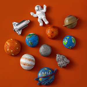 Magnete per Frigorifero Popolare a Forma di Astronauta, Astronave, Alieno, <span class=keywords><strong>Moto</strong></span>, Disco Volante, Pianeta in Resina 3D - Product Image 3