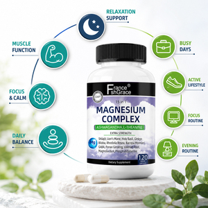 Suplemento de Magnesio de Marca Privada Shecome, Apoyo para una Rutina Nocturna Saludable, Apoyo para la Relajación Muscular, 120 Cápsulas de Complejo de Magnesio - Product Image 2