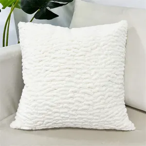 Custom Elegant Design Nobby Pillow Covers High Grade White Cushion Cover With Zipper