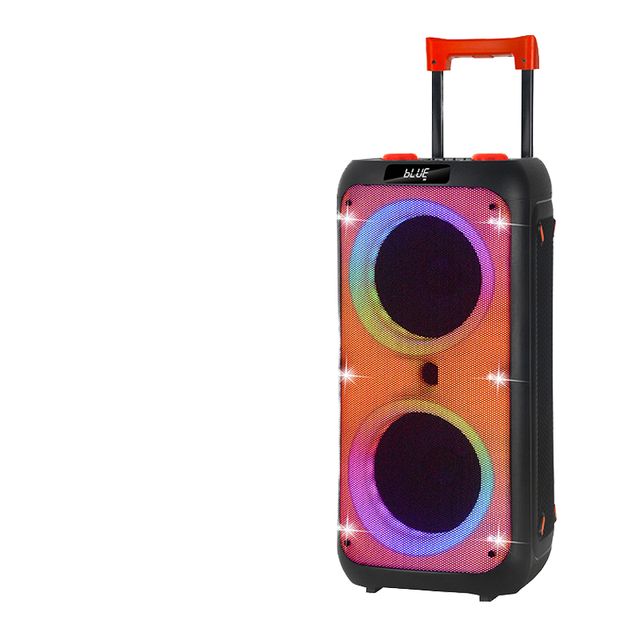 JBR-C802 Professional RGB Wireless BT Karaoke Speakers Super Bass Active Stereo Mini Trolley Party DJ Box Mic Outdoor Battery