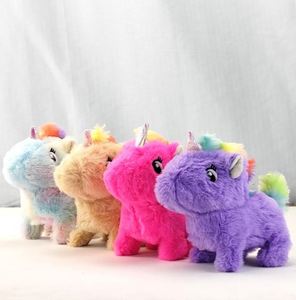 Nouveau produit, vente chaude : Jouet en peluche licorne électrique qui chante et marche avec des lumières, jouet électronique - Product Image 6