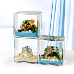 Cubo di Resina con Scorpione Dorato Vero, Insetto Conservato per Uso Educativo e Decorativo e Regalo per Amici - Product Image 3