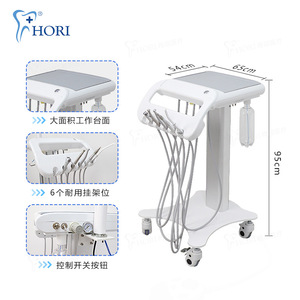 รถเข็นทันตกรรมเคลื่อนที่ Foshan พร้อมโต๊ะทำงาน เครื่องปั๊มลมแบบพกพา รถเข็นสำหรับร้านเสริมสวย ล้ออเนกประสงค์ เคลื่อนย้ายง่าย - Product Image 3