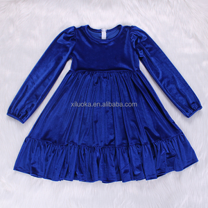 Robes pour filles Happy Luoka OEM, <span class=keywords><strong>velours</strong></span> vert d'hiver, douces, manches longues - Product Image 4