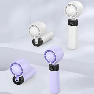 Oplaadbare 3 In 1 Draagbare Mini Opvouwbare Handheld Ventilator Desktop Hals Opknoping Ventilator Handige Persoonlijke Luchtkoeling Kleine Zak Ventilator