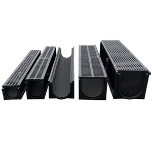 Système de drainage en HDPE avec grille de couverture <span class=keywords><strong>pour</strong></span> terrasse extérieure et jardin résidentiel - Product Image 1