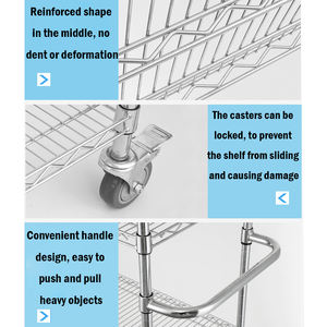 פחמן פלדה 5-tier חוט מדפי כבד החובה מטרו משרד תעשייתי עצבים אחסון חוט מתכת - Product Image 4