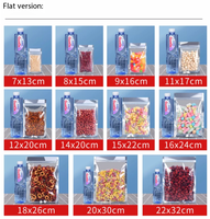 Sacs refermables à fermeture éclair, transparents à l'avant et argentés à l'arrière, pochettes auto-scellantes en Mylar bicolore pour l'emballage de bonbons, noix, en-cas et aliments