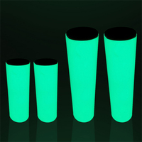 YEEMAX - Rollo de Vinilo Fotoluminiscente Autoadhesivo de PVC Brillante en 8 Colores, Surtido de Colores Sólidos para Señalización Automotriz Imprimible