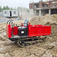 Mini-transporteur sur chenilles Rongyixin de 0,8T à 4T, camion benne compact avec moteur et boîte de vitesses fiables