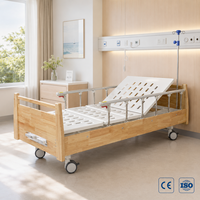 Lit d'hôpital manuel à double manivelle en acier de haute qualité, lit de soins multifonctionnel réglable à 2 fonctions pour patients