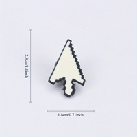 Broche créative accessoires mignon souris pointeur clé tête dessin animé métal Badge nouvelle personnalité tendance Simple