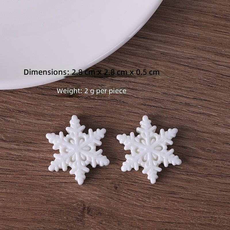 DIY Snowflake Plastic Resin Jewelry Accessories Christmas Decorative ...