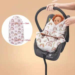 Icar taşınabilir bebek araba koltuğu kapak rüzgar geçirmez Hoodie bebek battaniye araba koltuğu uyku için kundak battaniyesi Unisex bebek seyahat battaniyesi