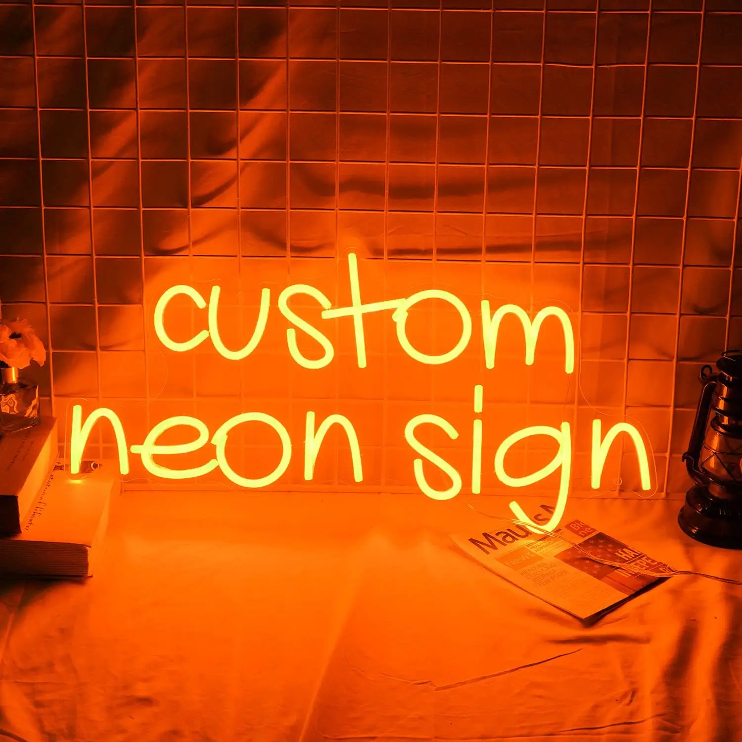 Dropshipping Geen Moq Factory Custom Wall Mount Gelukkige Verjaardag Neon Sign Led Licht Voor Hoom Event Party Wedding Decor