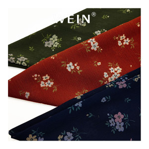 WI-B05 bán buôn thoáng khí mềm Hoa <span class=keywords><strong>Crinkle</strong></span> voan vải in kỹ thuật số thanh lịch ít hoa vải cho phụ nữ ăn mặc Vải - Product Image 1