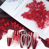 Accessoires pour ongles en résine blanche en forme de nœud court, 50 pièces/sac, logo gratuit