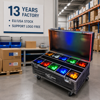 Projecteurs LED sans fil DMX contrôlés par téléphone portable, 6x18W RGBWAUV, sur batterie, pour mariages, fêtes, clubs, jardins - EN STOCK AUX ÉTATS-UNIS
