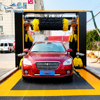 Machine de lavage de voitures entièrement automatique à portique avec 5 brosses de nettoyage et détection intelligente des véhicules pour parking et station-service