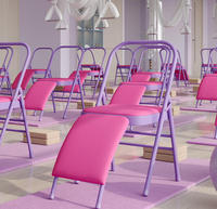 Nouvelle chaise de salle à manger pliable multifonctionnelle de style Ins, épaissie, avec cadre en métal, soutien lombaire, chaise extensible