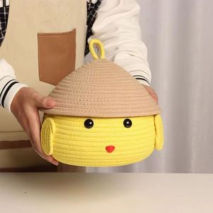 Factory Hot Sale <b>Storage</b> <b>Baskets</b> Woven Cotton Rope <b>Basket</b> Organizing Home Decoration - Product Image 1
