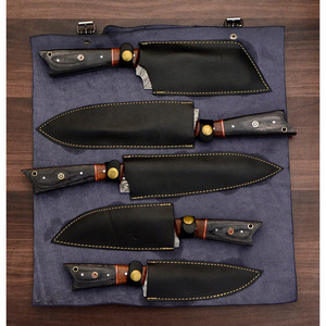 Collection de couteaux de cuisine multi-pièces avec design personnalisé, ensemble de couteaux de cuisine en acier Damas de qualité supérieure avec poignées confortables - Product Image 4