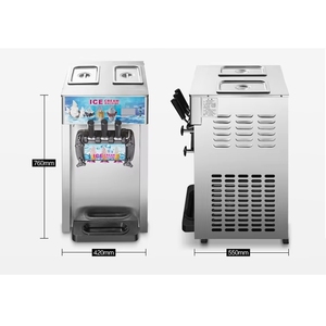 Machine à glaces molles commerciale 3 saveurs, machine à gelato et yaourt glacé pour café, restaurant, boutique - Product Image 2