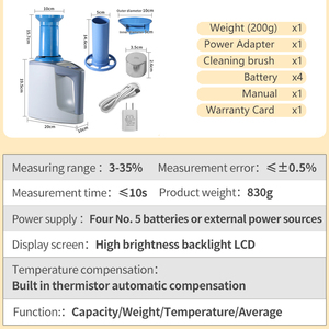 24 Arten Neues Digitales Hochleuchtendes LCD Feuchtigkeitsmessgerät für Getreide, Reis, Kaffee, Kakaobohnen, Tragbar, 3-35% Messbereich, 0,5% Genauigkeit - Product Image 4
